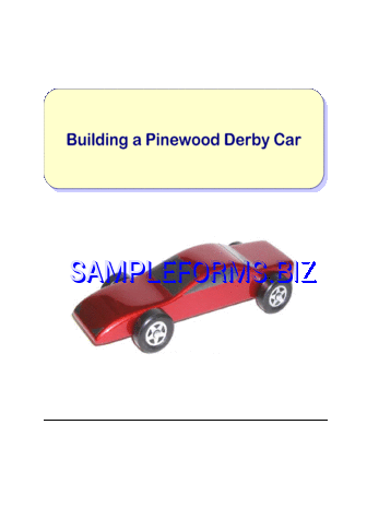 Pinewood Derby Car Template 3 pdf free